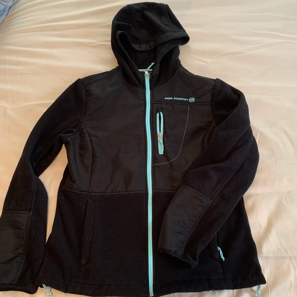 Mint & Black Free Country Athletic Jacket